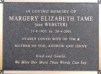 Margery Elizabeth TAME - Winton Cemetery