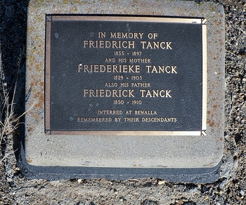 Frederieke TANCK - Winton Cemetery