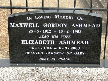 Elizabeth ASHMEAD - Winton Cemetery