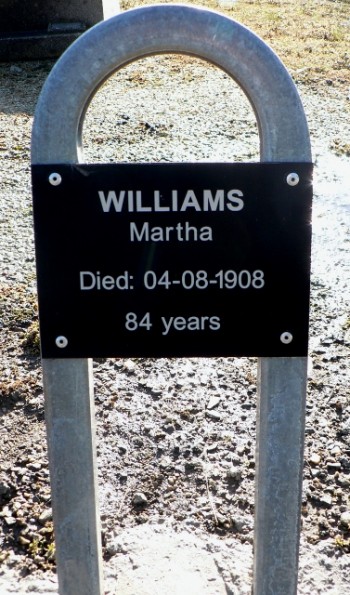 Martha WILLIAMS - Winton Cemetery