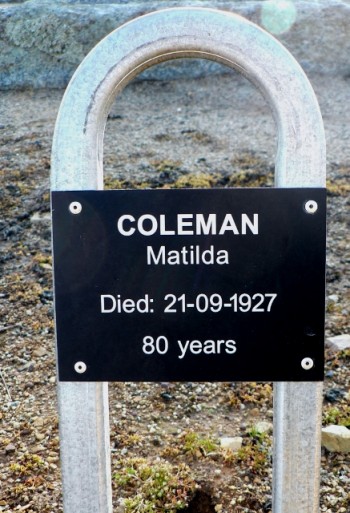 Matilda COLEMAN - Winton Cemetery