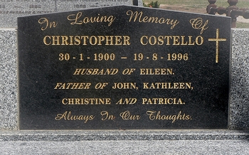 Christopher COSTELLO - Winton Cemetery