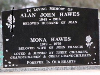 Alan John HAWES - Moorngag Cemetery