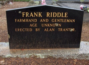 Frank RIDDLE - Moorngag Cemetery