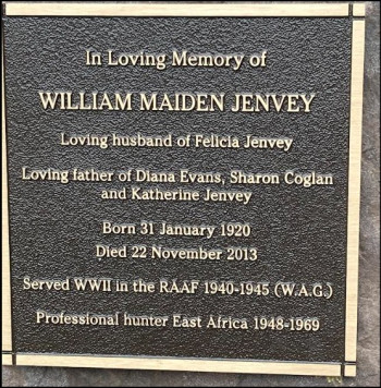 William Maiden JENVEY - Moorngag Cemetery