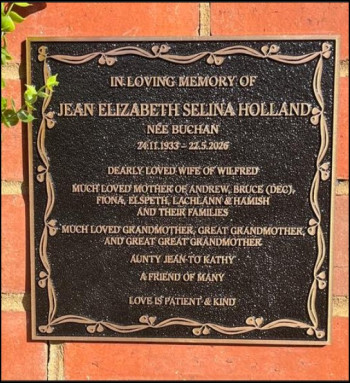 Jean Elizabeth Selma HOLLAND - Moorngag Cemetery