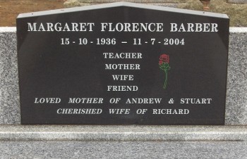 Margaret Florence BARBER - Moorngag Cemetery