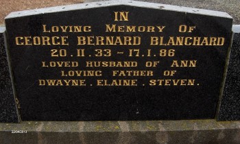 George Bernard BLANCHARD - Moorngag Cemetery