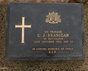 Christopher J BRANIGAN - Moorngag Cemetery
