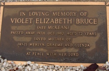 Violet Elizabeth BRUCE - Moorngag Cemetery