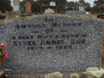 Ethel Annie COX - Moorngag Cemetery