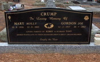 Gordon Joe (Henry) CRUMP - Moorngag Cemetery