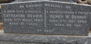 Catherine DENNIS - Moorngag Cemetery