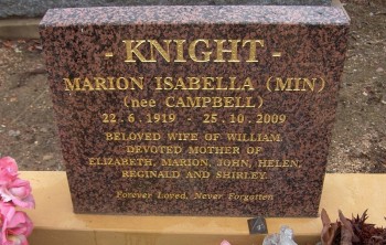 Marion Isabella KNIGHT - Moorngag Cemetery