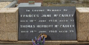 Frances (Fanny) MCCAULEY - Moorngag Cemetery