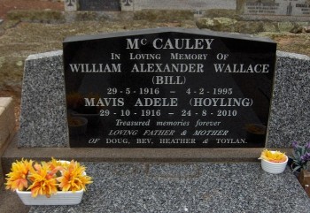 William Alexander Wallace MCCAULEY - Moorngag Cemetery