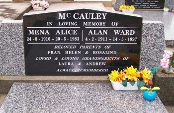 Alan Ward MCCAULEY - Moorngag Cemetery