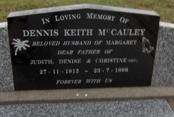Dennis Keith MCCAULEY - Moorngag Cemetery