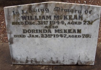 William MCKEAN - Moorngag Cemetery