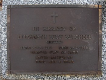 Elizabeth Lucy MITCHELL - Moorngag Cemetery