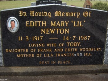 Edith Mary 'Lil' NEWTON - Moorngag Cemetery
