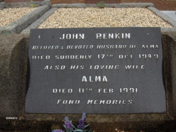 Alma RENKIN - Moorngag Cemetery