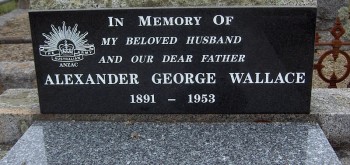 Alexander George WALLACE - Moorngag Cemetery