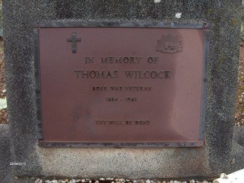 Thomas WILCOCK - Moorngag Cemetery
