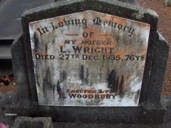 Lilias WRIGHT - Moorngag Cemetery