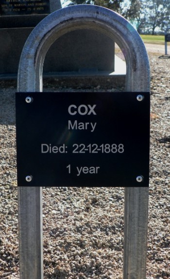 Mary COX - Winton Cemetery