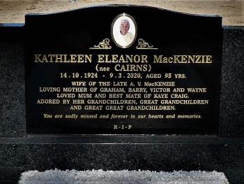 Kathleen Eleanor 'Kay' MACKENZIE - Winton Cemetery