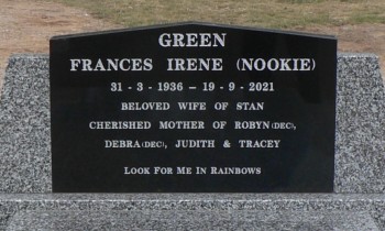 Frances Irene 'Nookie' GREEN - Winton Cemetery