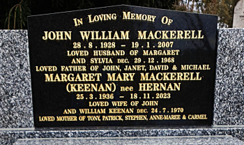Margaret Mary MACKERELL - Winton Cemetery
