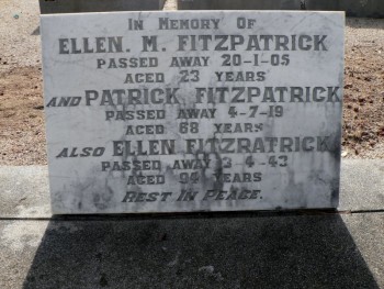 Frances Kathleen FITZPATRICK - Winton Cemetery