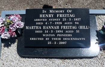 Henry FREITAG - Winton Cemetery