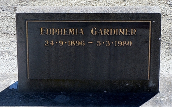 Euphemia (Effie) GARDINER - Winton Cemetery