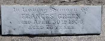 Frances GREEN - Winton Cemetery