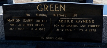 Marion Isabel (Belle) GREEN - Winton Cemetery