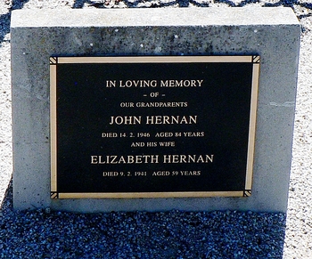 Elizabeth HERNAN - Winton Cemetery