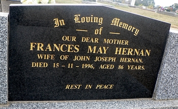 Frances May HERNAN - Winton Cemetery