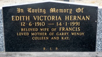 Gary F. (Baby) HERNAN - Winton Cemetery