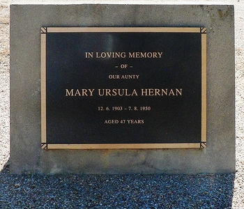 Mary Ursula HERNAN - Winton Cemetery