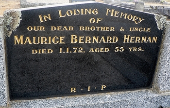 Maurice Bernard HERNAN - Winton Cemetery