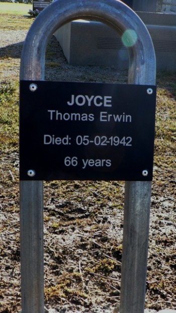 Thomas Erwin JOYCE - Winton Cemetery
