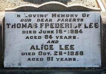 Alice LEE - Winton Cemetery