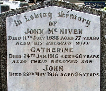 John MCNIVEN - Winton Cemetery