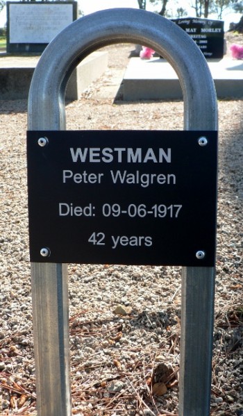 Peter WESTMAN - Winton Cemetery