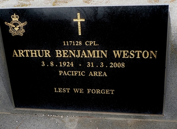 Arthur Benjamin WESTON - Winton Cemetery