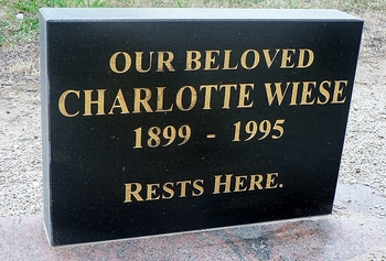 Charlotte WIESE - Winton Cemetery