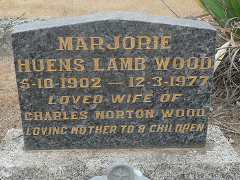 Marjorie Huens Lamb WOOD - Winton Cemetery